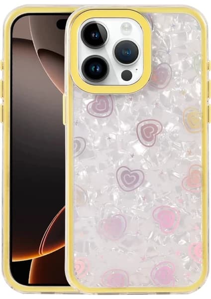 Apple iPhone 16 Pro Uyumlu Lumi Desenli Kapak - Sarı