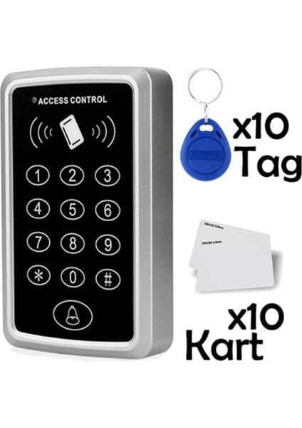 Xml Bayiciniz Tr Rfıd Şifreli Kapı Kilidi - Kartlı Geçiş Kontrol Göstergeç Sistemi 10 Kart 10
