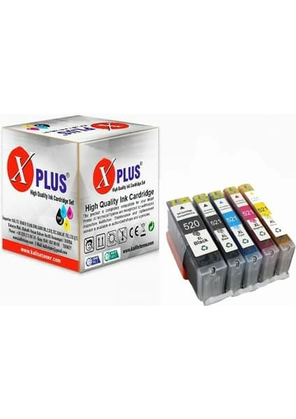 Xplus Xplus® Pixma 520 / 521 5 Renk Muadil Kartuş Seti 500